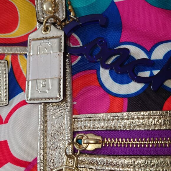Coach Multicolor Poppy Tote - Picture 5 of 15